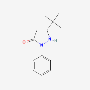 molecular formula C13H16N2O B15225450 3-tert-butyl-1-phenyl-1H-pyrazol-5-ol 