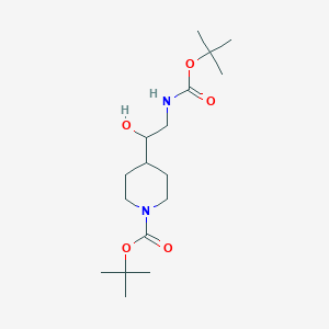 tert-Butyl 4-(2-((tert-butoxycarbonyl)amino)-1-hydroxyethyl)piperidine-1-carboxylate