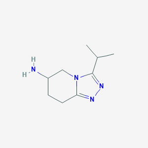 molecular formula C9H16N4 B1522546 3-(propan-2-yl)-5H,6H,7H,8H-[1,2,4]triazolo[4,3-a]pyridin-6-amine CAS No. 1258640-30-0