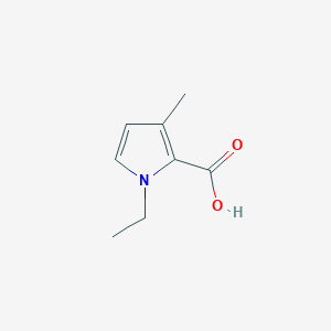 molecular formula C8H11NO2 B15225471 1-ethyl-3-methyl-1H-pyrrole-2-carboxylic acid 