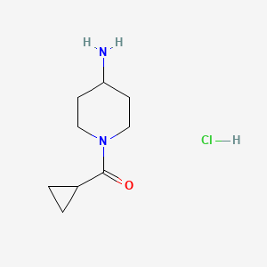 molecular formula C9H17ClN2O B1522549 (4-氨基哌啶-1-基)(环丙基)甲酮盐酸盐 CAS No. 1216823-46-9