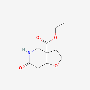 molecular formula C10H15NO4 B15225515 Ethyl 6-oxohexahydrofuro[3,2-c]pyridine-3a(4H)-carboxylate 