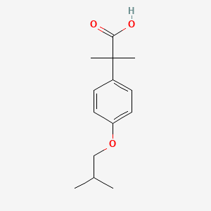 molecular formula C14H20O3 B1522552 2-甲基-2-[4-(2-甲基丙氧基)苯基]丙酸 CAS No. 1183487-83-3