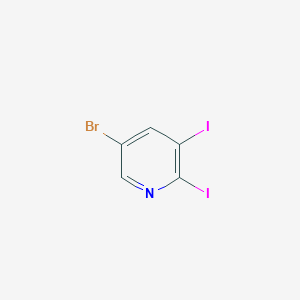 molecular formula C5H2BrI2N B1522553 5-溴-2,3-二碘吡啶 CAS No. 1261365-44-9