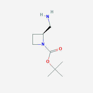 molecular formula C9H18N2O2 B1522560 (S)-2-Aminomethyl-1-boc-azetidine CAS No. 1007873-90-6