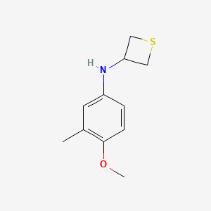 molecular formula C11H15NOS B15225611 N-(4-Methoxy-3-methylphenyl)thietan-3-amine 