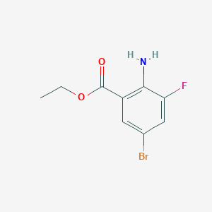 molecular formula C9H9BrFNO2 B1522562 2-氨基-5-溴-3-氟苯甲酸乙酯 CAS No. 1183479-43-7