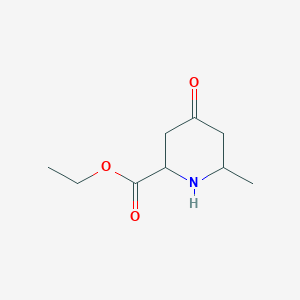 molecular formula C9H15NO3 B15225623 Ethyl 6-methyl-4-oxopiperidine-2-carboxylate 