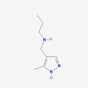 N-((3-Methyl-1H-pyrazol-4-yl)methyl)propan-1-amine