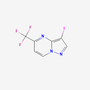 molecular formula C7H3F3IN3 B15225656 3-Iodo-5-(trifluoromethyl)pyrazolo[1,5-a]pyrimidine 