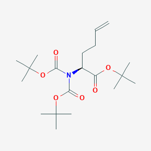 molecular formula C20H35NO6 B15225661 tert-Butyl (S)-2-(bis(tert-butoxycarbonyl)amino)hex-5-enoate 