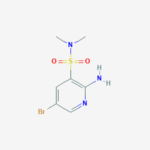 molecular formula C7H10BrN3O2S B1522569 2-amino-5-bromo-N,N-dimethylpyridine-3-sulfonamide CAS No. 1083326-15-1