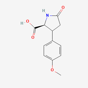 (2S)-3-(4-Methoxyphenyl)-5-oxopyrrolidine-2-carboxylic acid