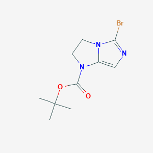 molecular formula C10H14BrN3O2 B15225719 tert-Butyl 5-bromo-2,3-dihydro-1H-imidazo[1,5-a]imidazole-1-carboxylate 