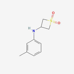 molecular formula C10H13NO2S B15225729 3-(m-Tolylamino)thietane 1,1-dioxide 