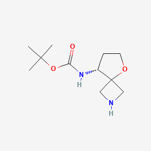 molecular formula C11H20N2O3 B15225733 tert-Butyl (R)-(5-oxa-2-azaspiro[3.4]octan-8-yl)carbamate 