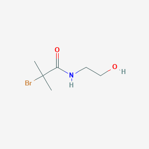 molecular formula C6H12BrNO2 B1522574 2-Bromo-N-(2-hydroxyethyl)-2-methylpropanamide CAS No. 756490-05-8