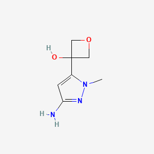 3-(3-Amino-1-methyl-1H-pyrazol-5-yl)oxetan-3-ol