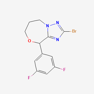 2-Bromo-9-(3,5-difluorophenyl)-6,7-dihydro-5H,9H-[1,2,4]triazolo[5,1-c][1,4]oxazepine