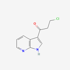 molecular formula C10H9ClN2O B15225800 3-chloro-1-(1H-pyrrolo[2,3-b]pyridin-3-yl)propan-1-one 