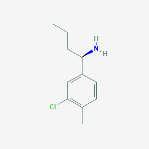 molecular formula C11H16ClN B15225837 (R)-1-(3-Chloro-4-methylphenyl)butan-1-amine 