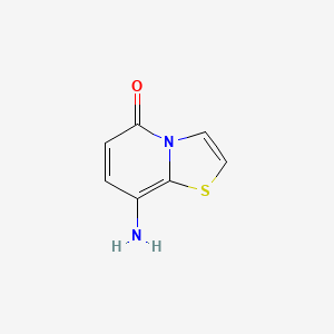 molecular formula C7H6N2OS B15225862 8-Amino-5H-thiazolo[3,2-a]pyridin-5-one 