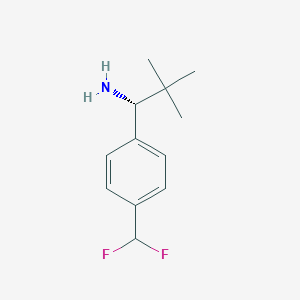 molecular formula C12H17F2N B15225931 (R)-1-(4-(difluoromethyl)phenyl)-2,2-dimethylpropan-1-amine 