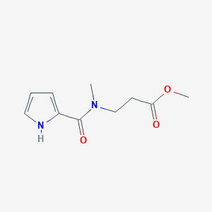 molecular formula C10H14N2O3 B15225938 Methyl 3-(N-methyl-1H-pyrrole-2-carboxamido)propanoate 