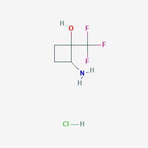 2-Amino-1-(trifluoromethyl)cyclobutan-1-ol hydrochloride