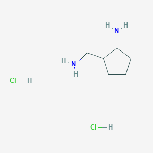 molecular formula C6H16Cl2N2 B15225968 2-(Aminomethyl)cyclopentan-1-amine dihydrochloride 