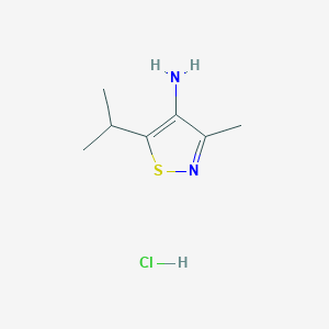 molecular formula C7H13ClN2S B15225972 5-Isopropyl-3-methylisothiazol-4-amine hydrochloride 