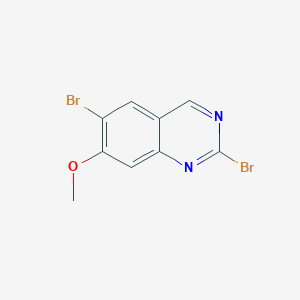 molecular formula C9H6Br2N2O B15225981 2,6-Dibromo-7-methoxyquinazoline 