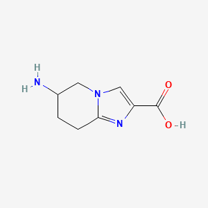 molecular formula C8H11N3O2 B15225985 6-Amino-5,6,7,8-tetrahydroimidazo[1,2-a]pyridine-2-carboxylic acid 