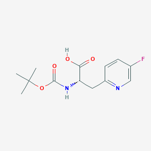 molecular formula C13H17FN2O4 B15226015 (S)-2-((tert-Butoxycarbonyl)amino)-3-(5-fluoropyridin-2-yl)propanoic acid 