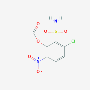 molecular formula C8H7ClN2O6S B15226027 2-(acetyloxy)-6-chloro-3-nitroBenzenesulfonamide CAS No. 276702-18-2