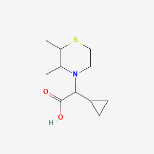 molecular formula C11H19NO2S B15226038 2-Cyclopropyl-2-(2,3-dimethylthiomorpholino)acetic acid 