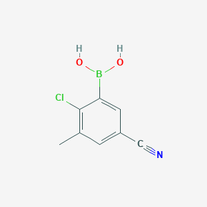 (2-Chloro-5-cyano-3-methylphenyl)boronic acid