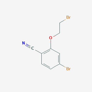 molecular formula C9H7Br2NO B15226078 4-Bromo-2-(2-bromoethoxy)benzonitrile 