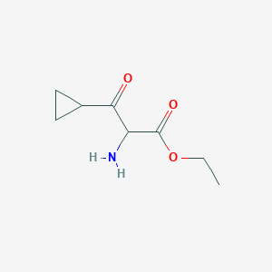 molecular formula C8H13NO3 B15226109 Ethyl 2-amino-3-cyclopropyl-3-oxopropanoate 