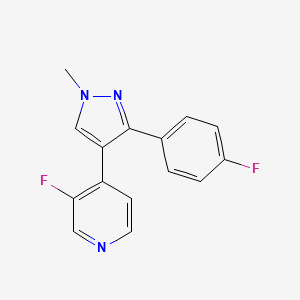 3-Fluoro-4-(3-(4-fluorophenyl)-1-methyl-1H-pyrazol-4-yl)pyridine