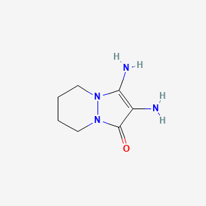 molecular formula C7H12N4O B15226159 2,3-Diamino-5,6,7,8-tetrahydro-1H-pyrazolo[1,2-a]pyridazin-1-one CAS No. 857036-31-8