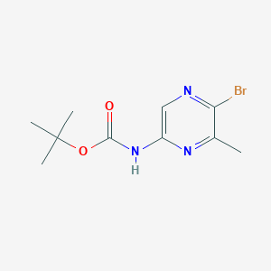 molecular formula C10H14BrN3O2 B15226167 tert-Butyl (5-bromo-6-methylpyrazin-2-yl)carbamate 