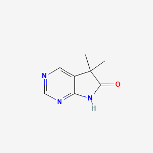 5,5-dimethyl-5H,6H,7H-pyrrolo[2,3-d]pyrimidin-6-one