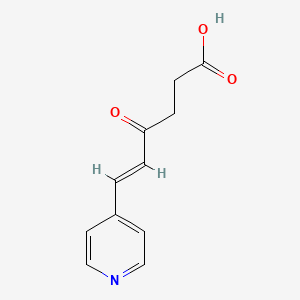 molecular formula C11H11NO3 B15226189 (E)-4-Oxo-6-(pyridin-4-yl)hex-5-enoic acid 