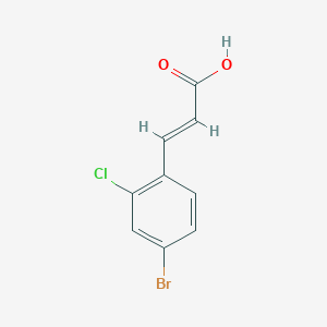 molecular formula C9H6BrClO2 B1522621 3-(4-溴-2-氯苯基)丙烯酸 CAS No. 1233055-24-7