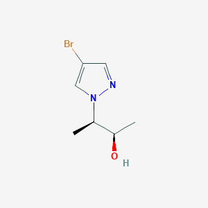 molecular formula C7H11BrN2O B15226210 Trans-3-(4-bromo-1H-pyrazol-1-yl)butan-2-ol 