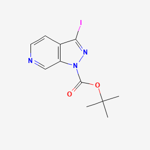 molecular formula C11H12IN3O2 B15226215 tert-Butyl 3-iodo-1H-pyrazolo[3,4-c]pyridine-1-carboxylate 