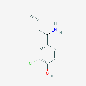 molecular formula C10H12ClNO B15226217 (S)-4-(1-Aminobut-3-en-1-yl)-2-chlorophenol 