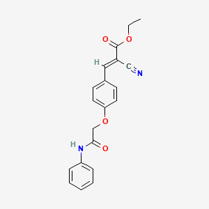 molecular formula C20H18N2O4 B15226259 2-Cyano-3-(4-phenylcarbamoylmethoxy-phenyl)-acrylic acid ethyl ester 