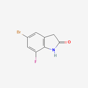 molecular formula C8H5BrFNO B1522626 5-Bromo-7-fluoroindolin-2-one CAS No. 944805-69-0